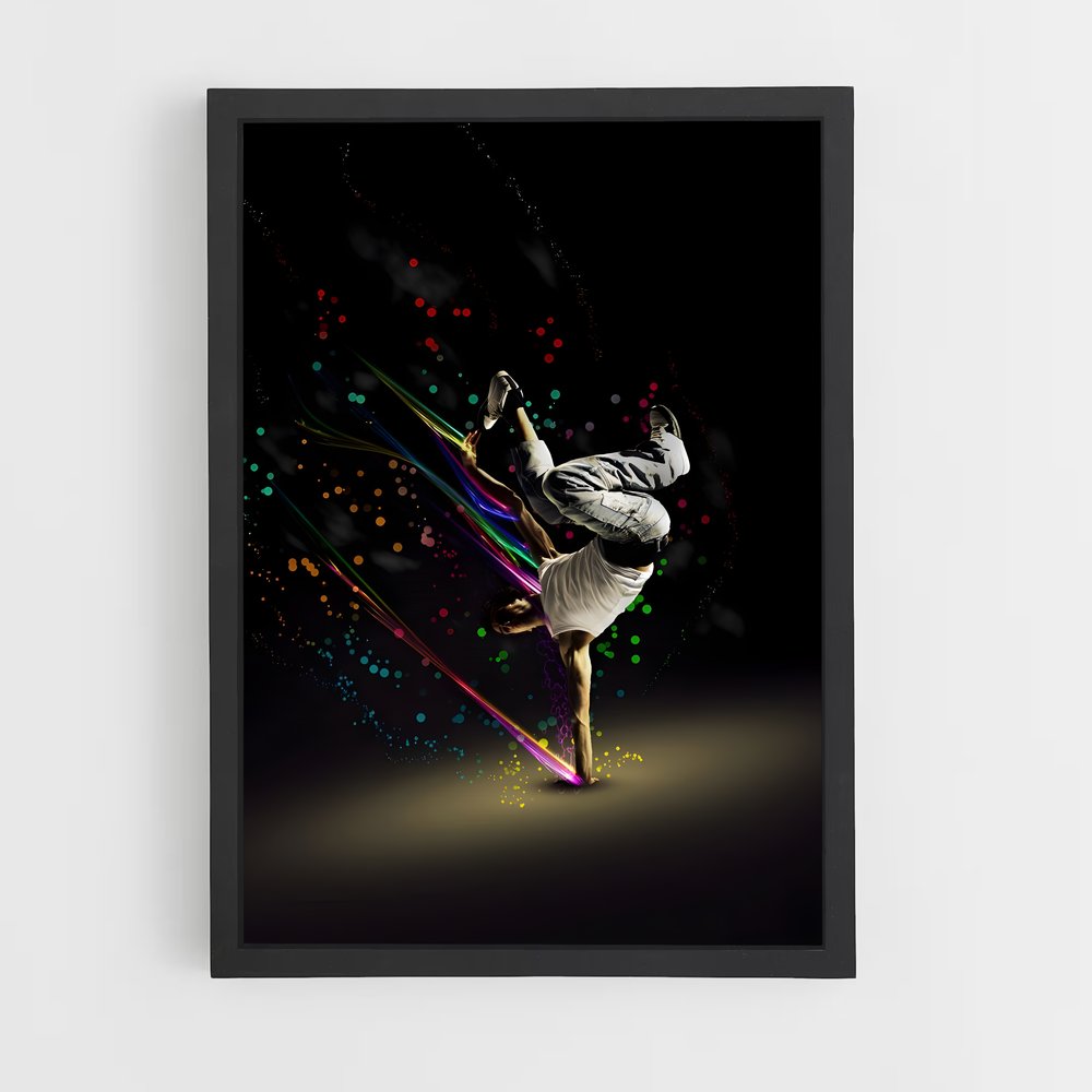 Poster Breakdance Électrique – affiche Danse (vue 2)